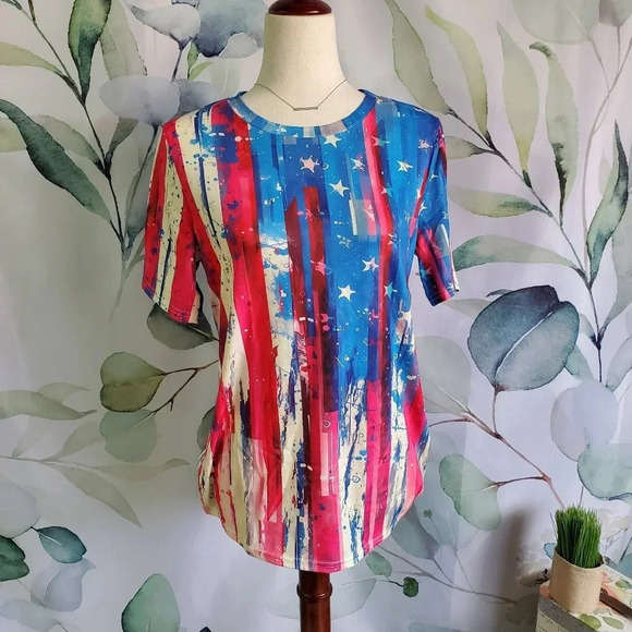 None Tops - American Flag Tee sz M